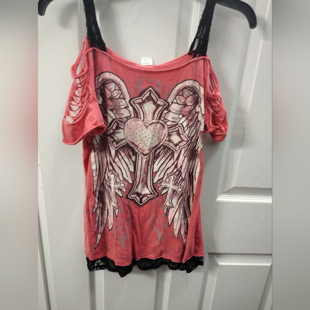 Open sleeve cute top